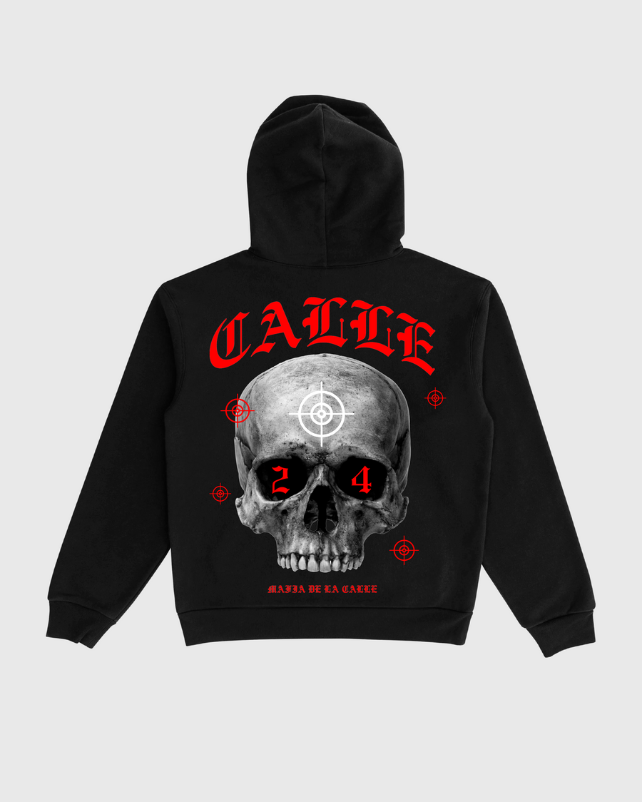 CALLE 24 SKULL - BLACK HOODIE